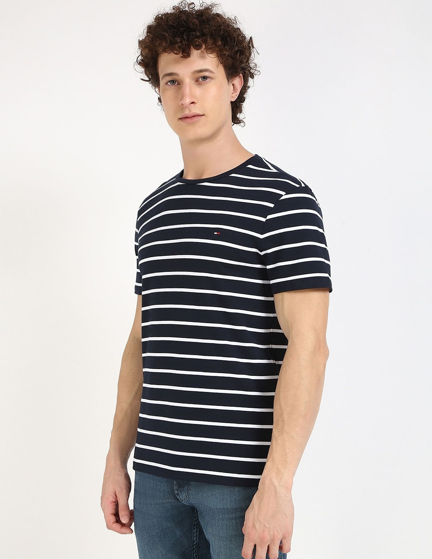 Tommy Hilfiger Striped Slim-Fit Cotton T-Shirt