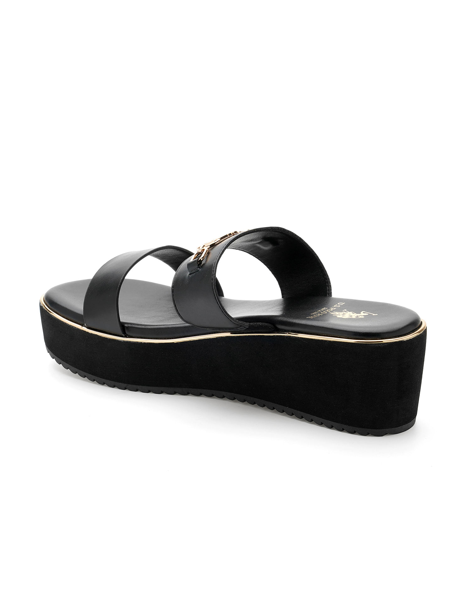 U.S. Polo Assn. Women Open Toe Elettra Wedge Sandals