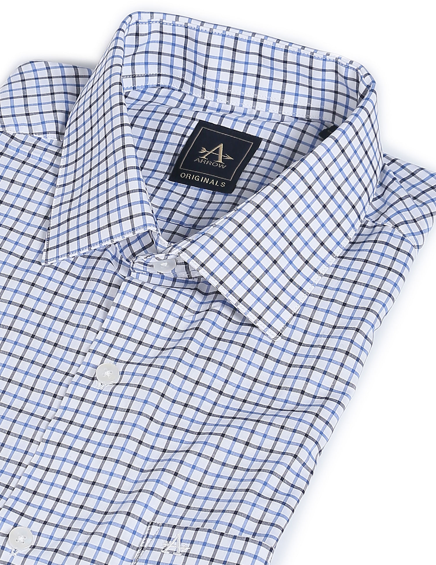 Buy Arrow Pinpoint Oxford Check Shirt - NNNOW.com