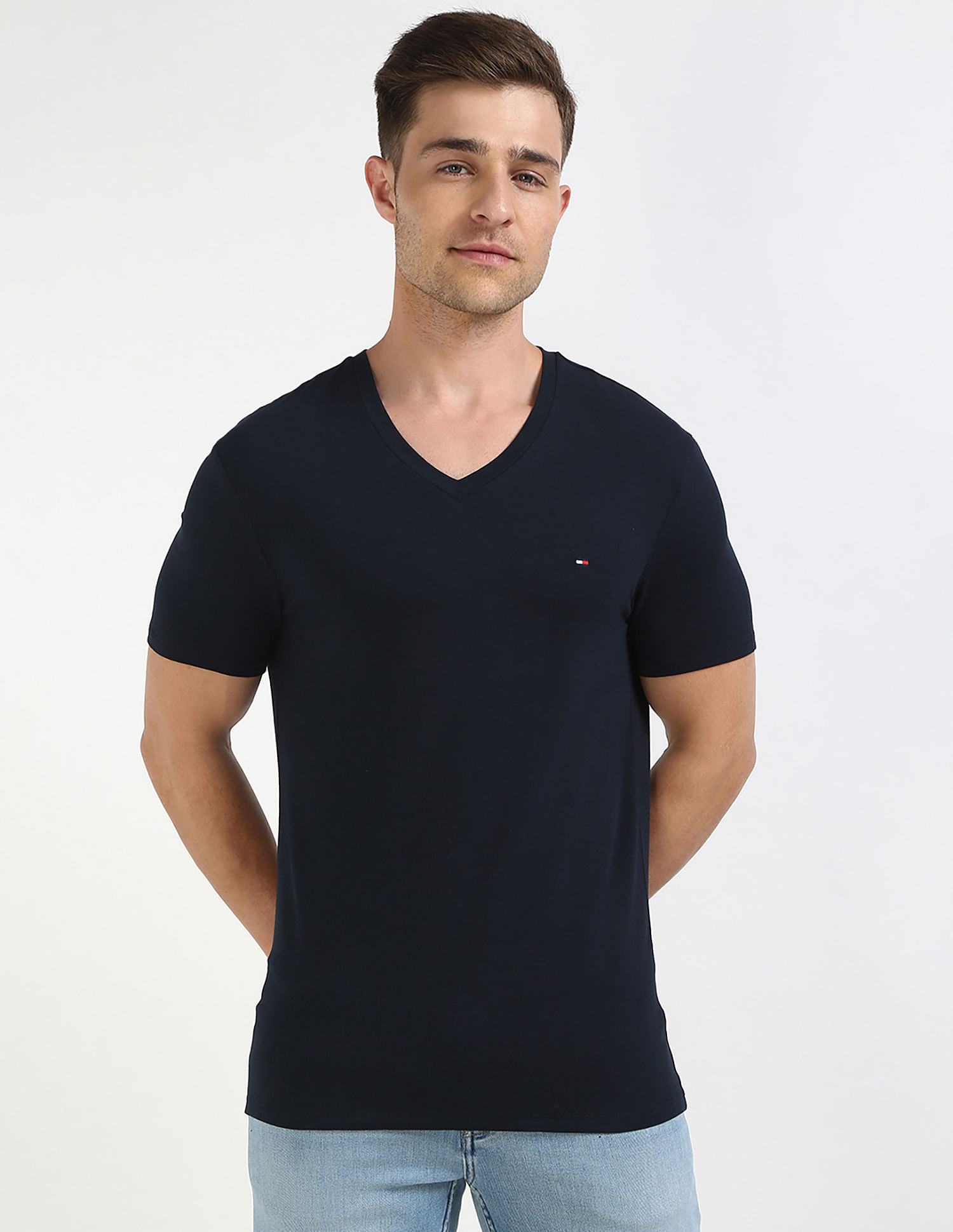 Tommy Hilfiger Solid Slim-Fit Cotton T-Shirt