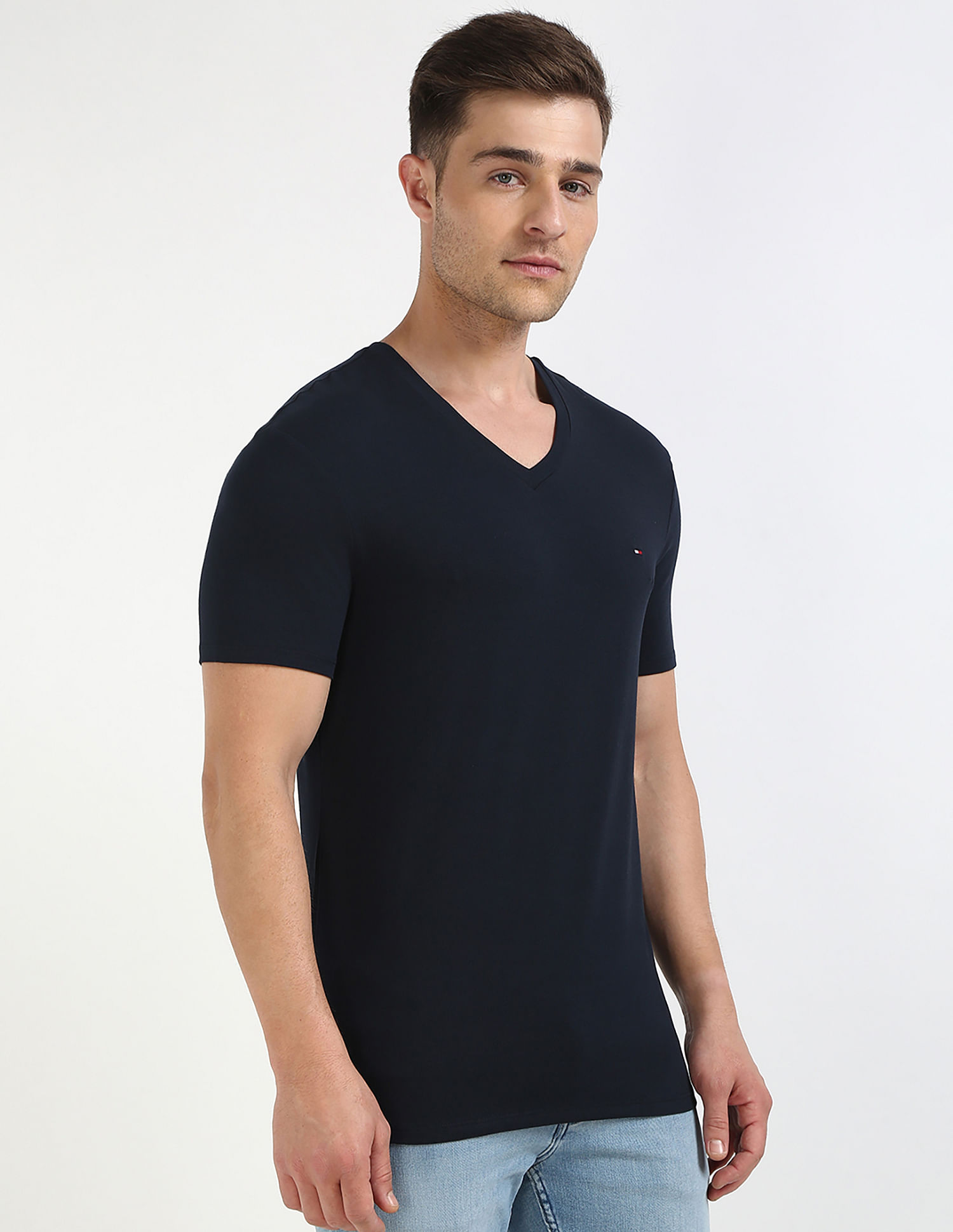 Tommy Hilfiger Solid Slim-Fit Cotton T-Shirt