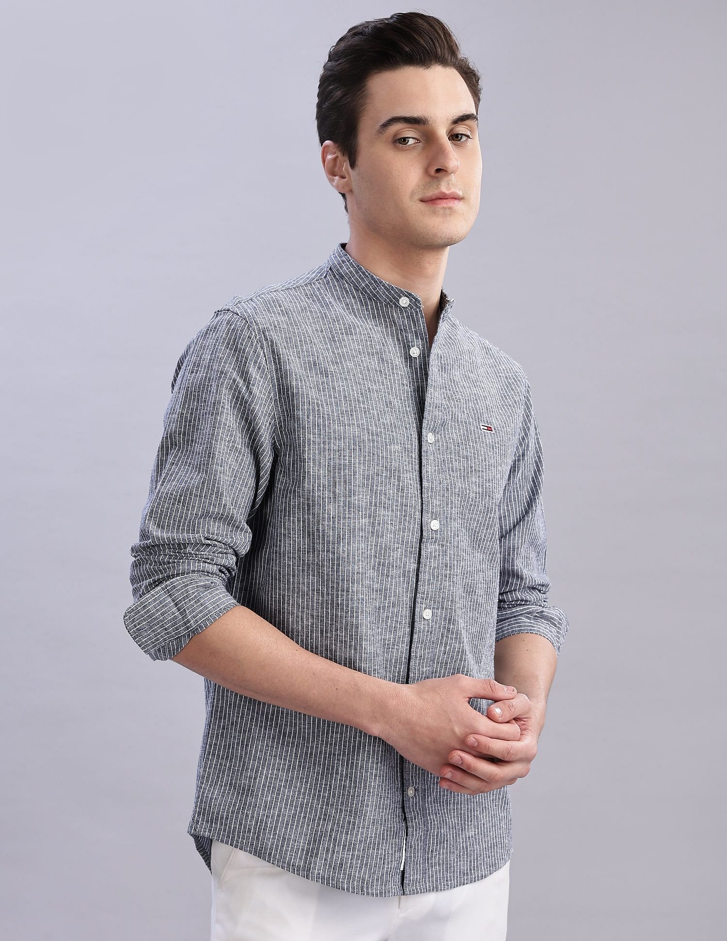 Tommy Hilfiger Striped Regular-Fit Woven Shirts