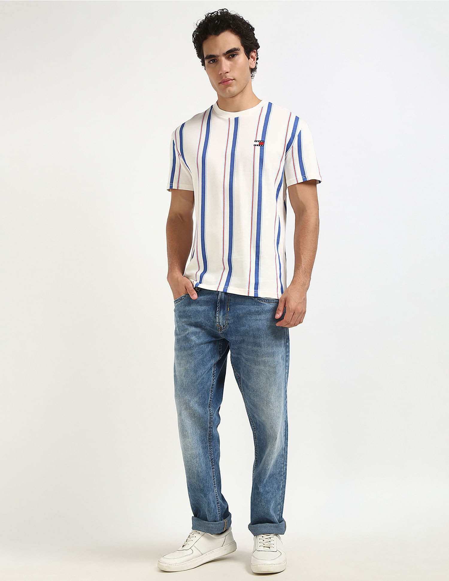 Tommy Hilfiger Striped Regular-Fit Cotton T-Shirt