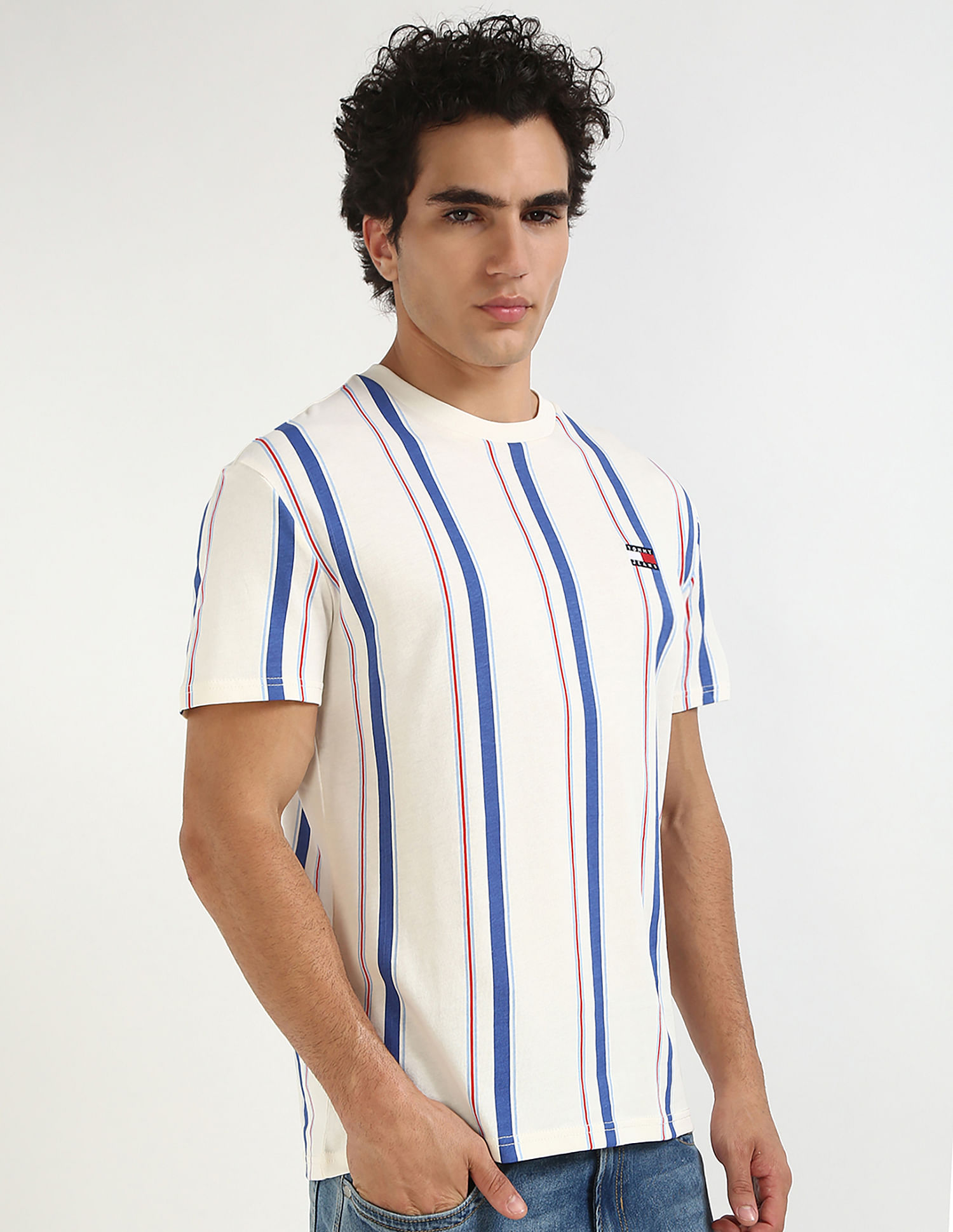 Tommy Hilfiger Striped Regular-Fit Cotton T-Shirt