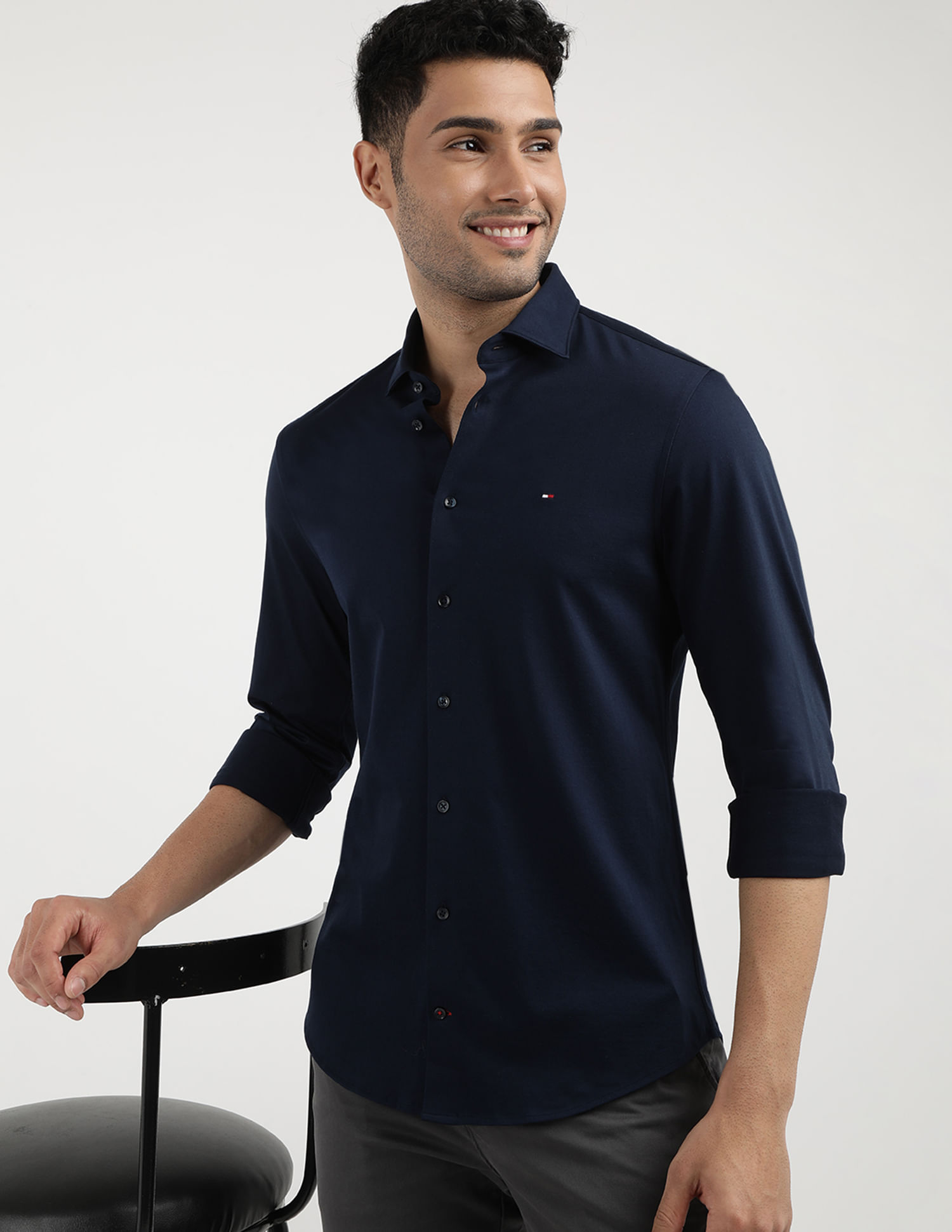 Tommy Hilfiger Solid Slim Fit Shirt