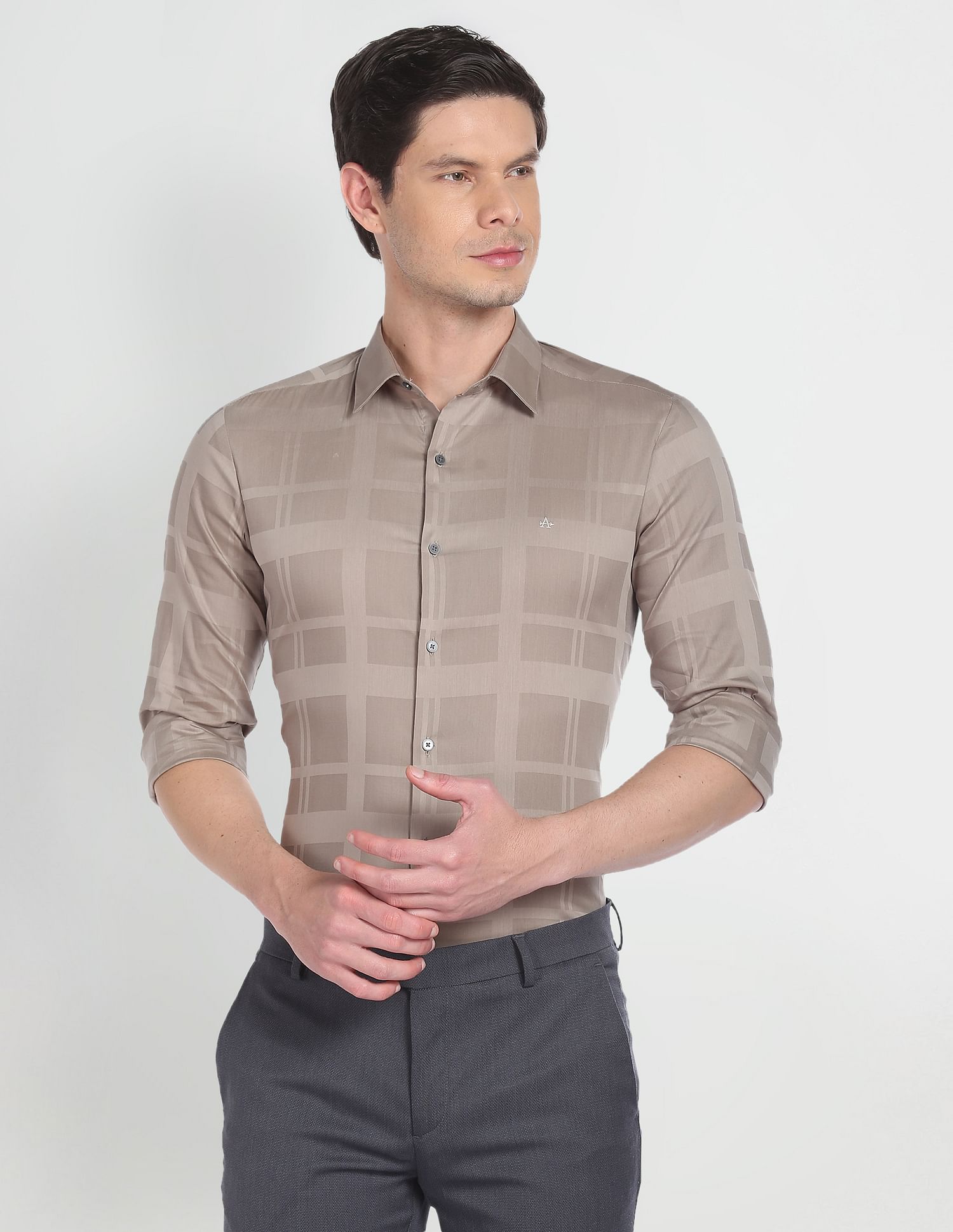 Arrow Newyork Manhattan Slim Fit Check Shirt