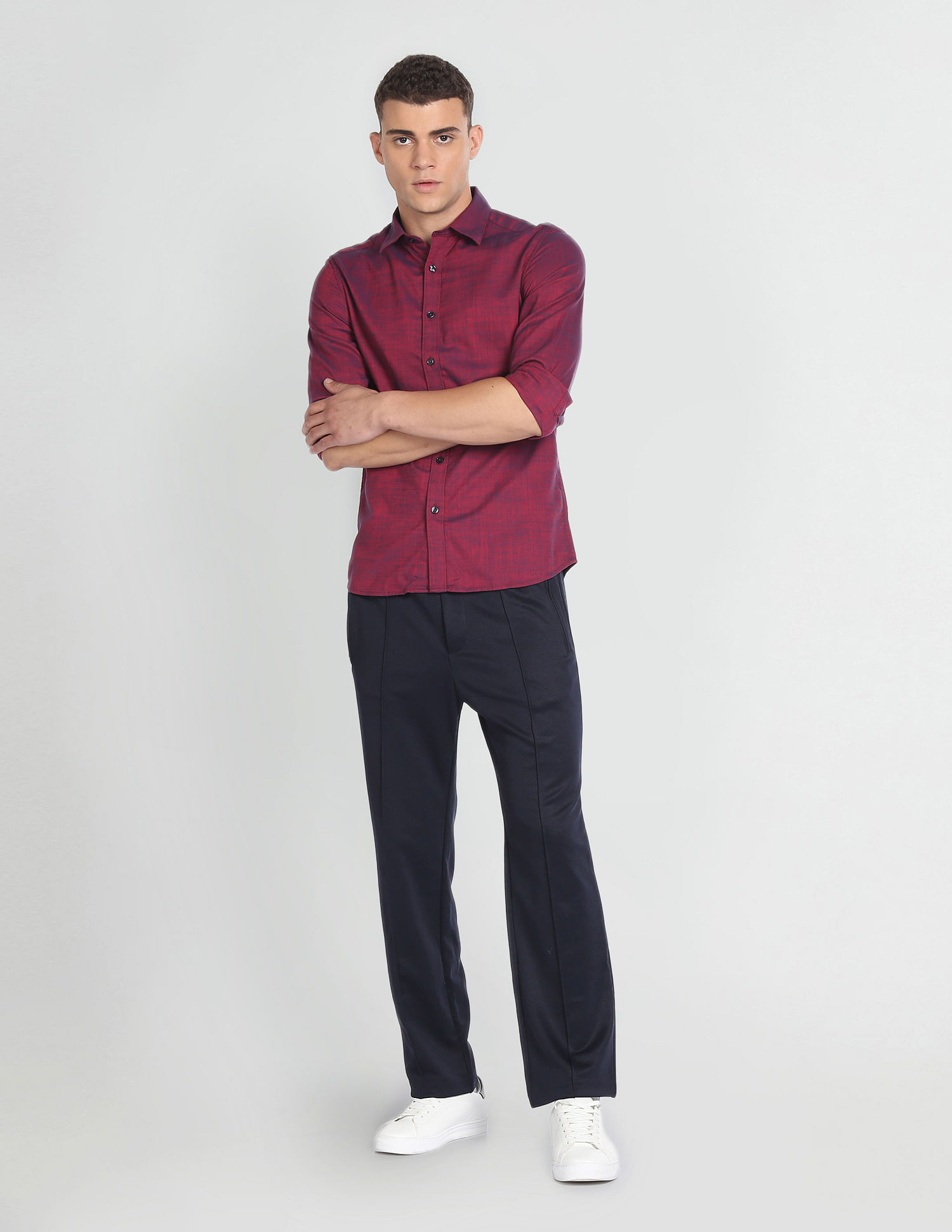 Flying Machine Two Tone Oxford Slim Shirt