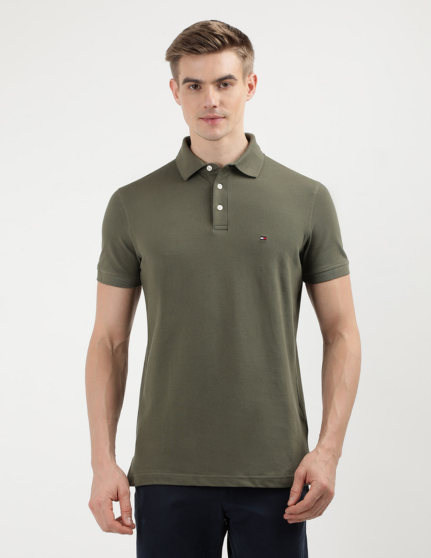 Tommy Hilfiger Logo Stretch Slim Fit Polo Shirt