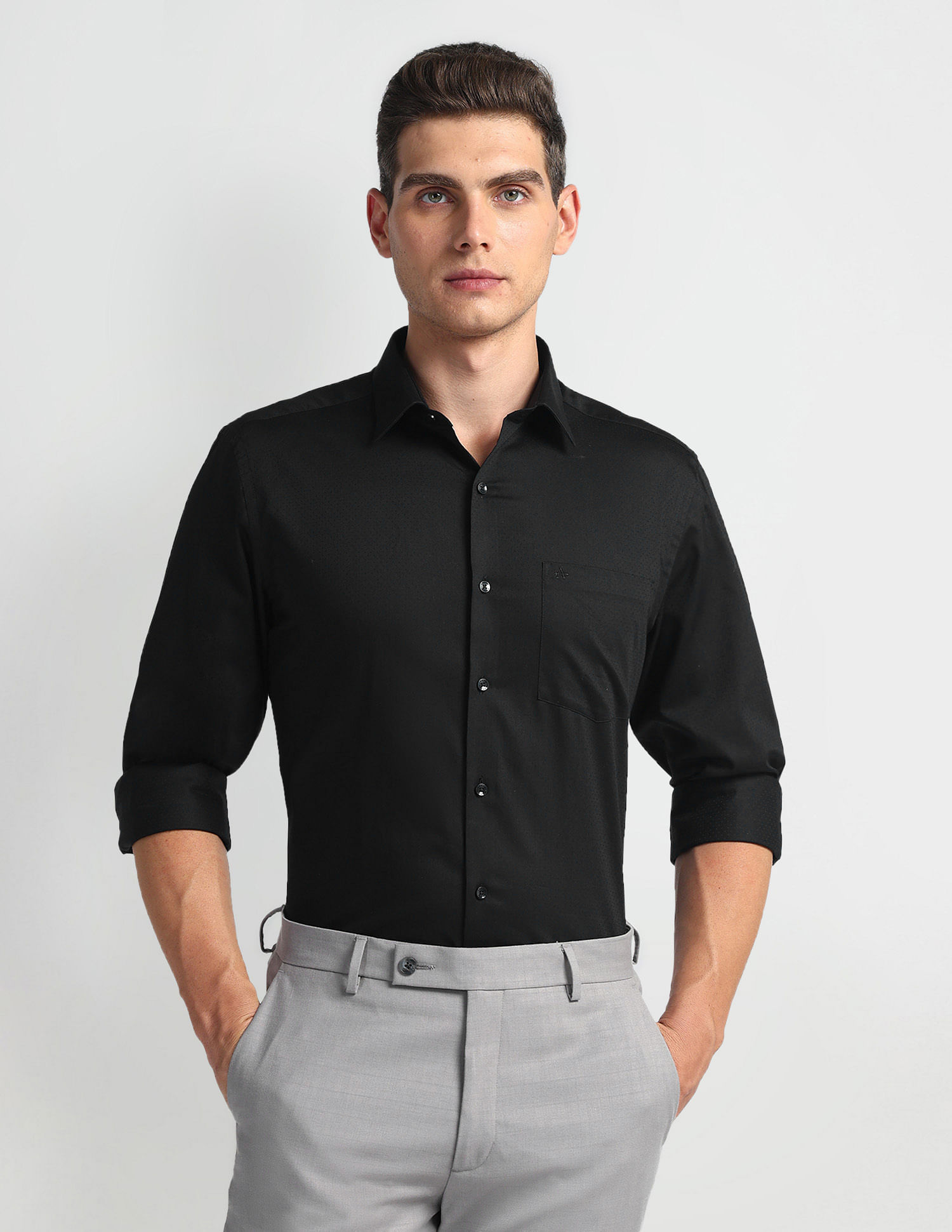 Arrow Self Design Twill Shirt