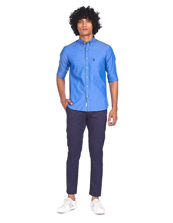 Buy U.S. Polo Assn. Solid Button Down Collar Shirt - NNNOW.com