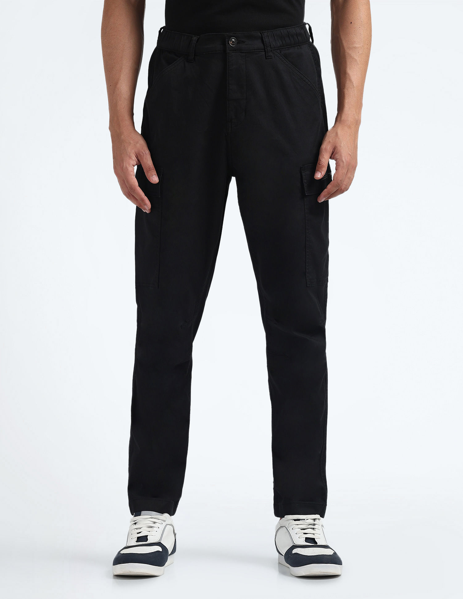 Flying Machine Mid Rise Slim Fit Cargo Pants
