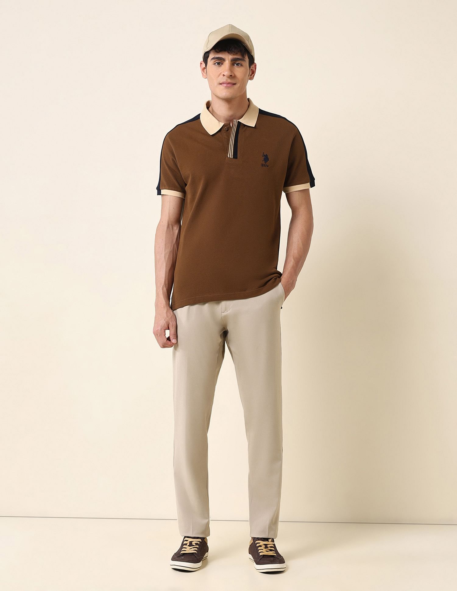 U.S. Polo Assn. Solid Slim Fit Polo Shirt