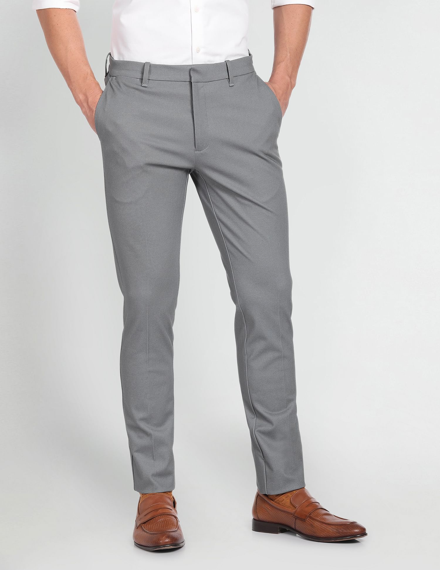 Arrow Newyork Mid Rise Dobby Trousers