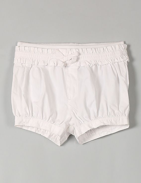 Buy GAP Baby White Ruffle Trim Bubble Shorts