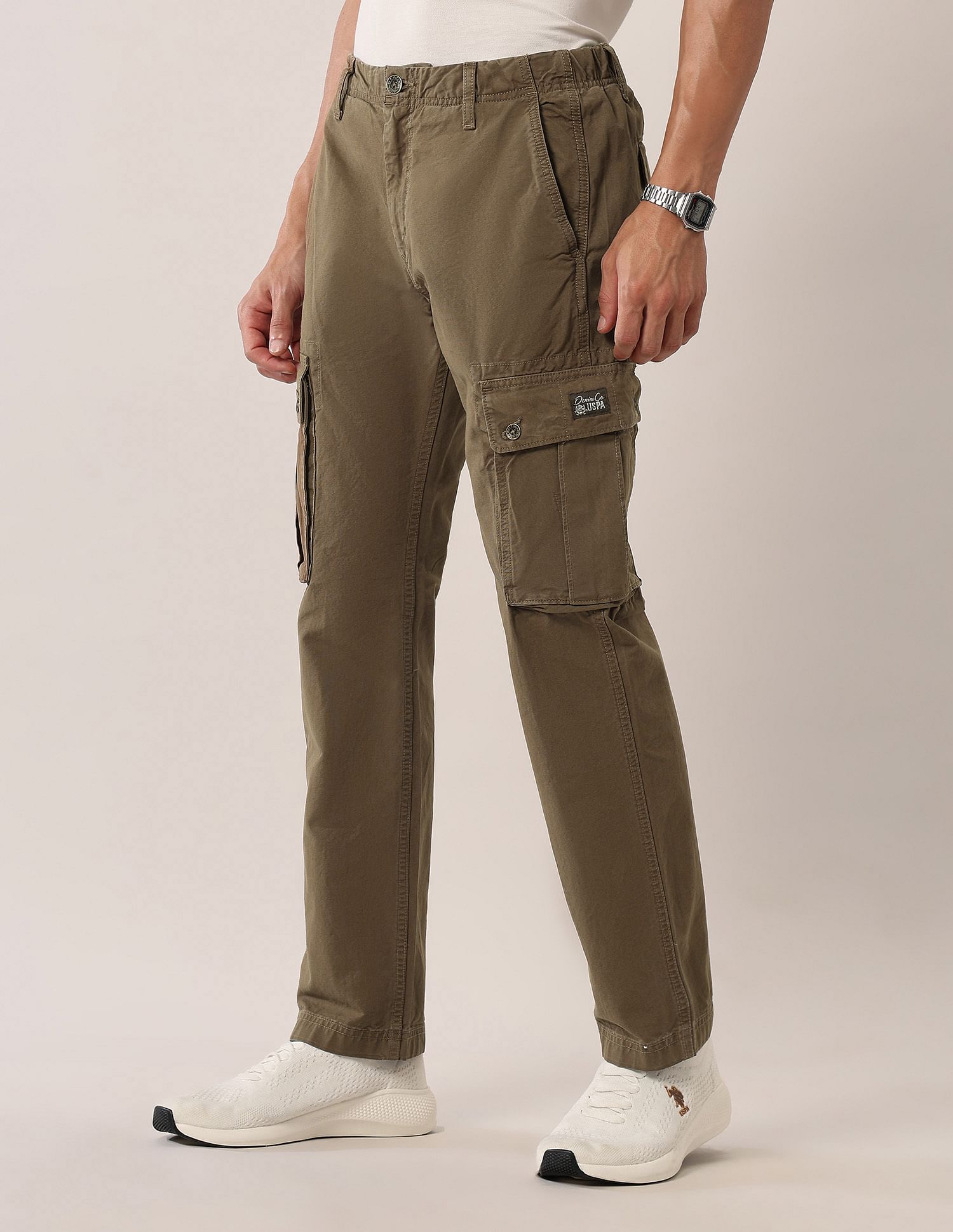 U.S. Polo Assn. Denim Co. Mid Rise Straight Fit Twill Cargos
