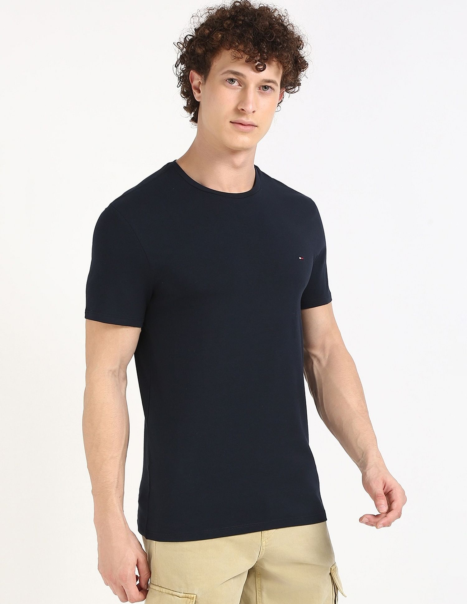 Tommy Hilfiger Solid Slim-Fit Cotton T-Shirt