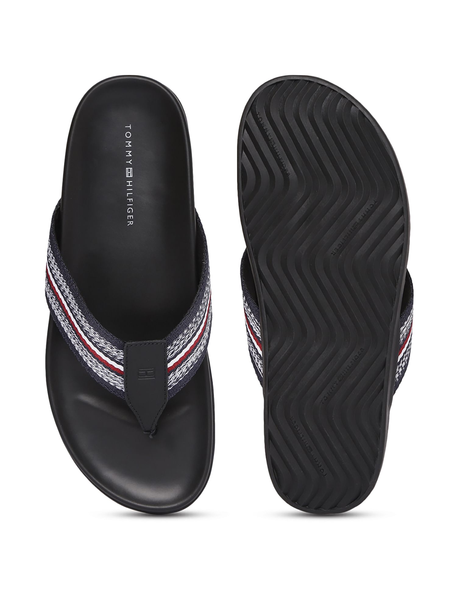 Buy Tommy Hilfiger Men Corporate V Strap Flip Flops NNNOW