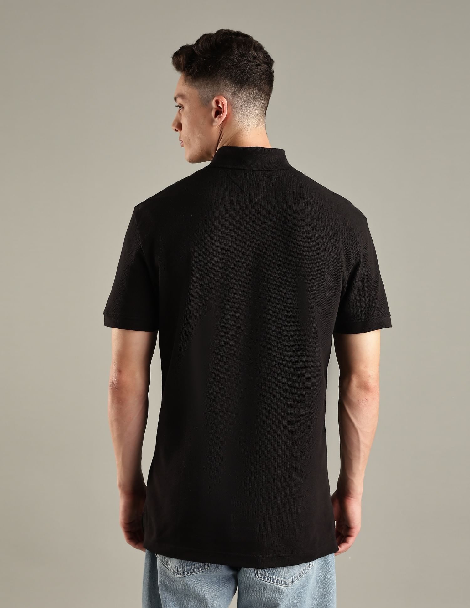 Tommy Hilfiger Solid Regular-Fit Cotton Polo Shirt