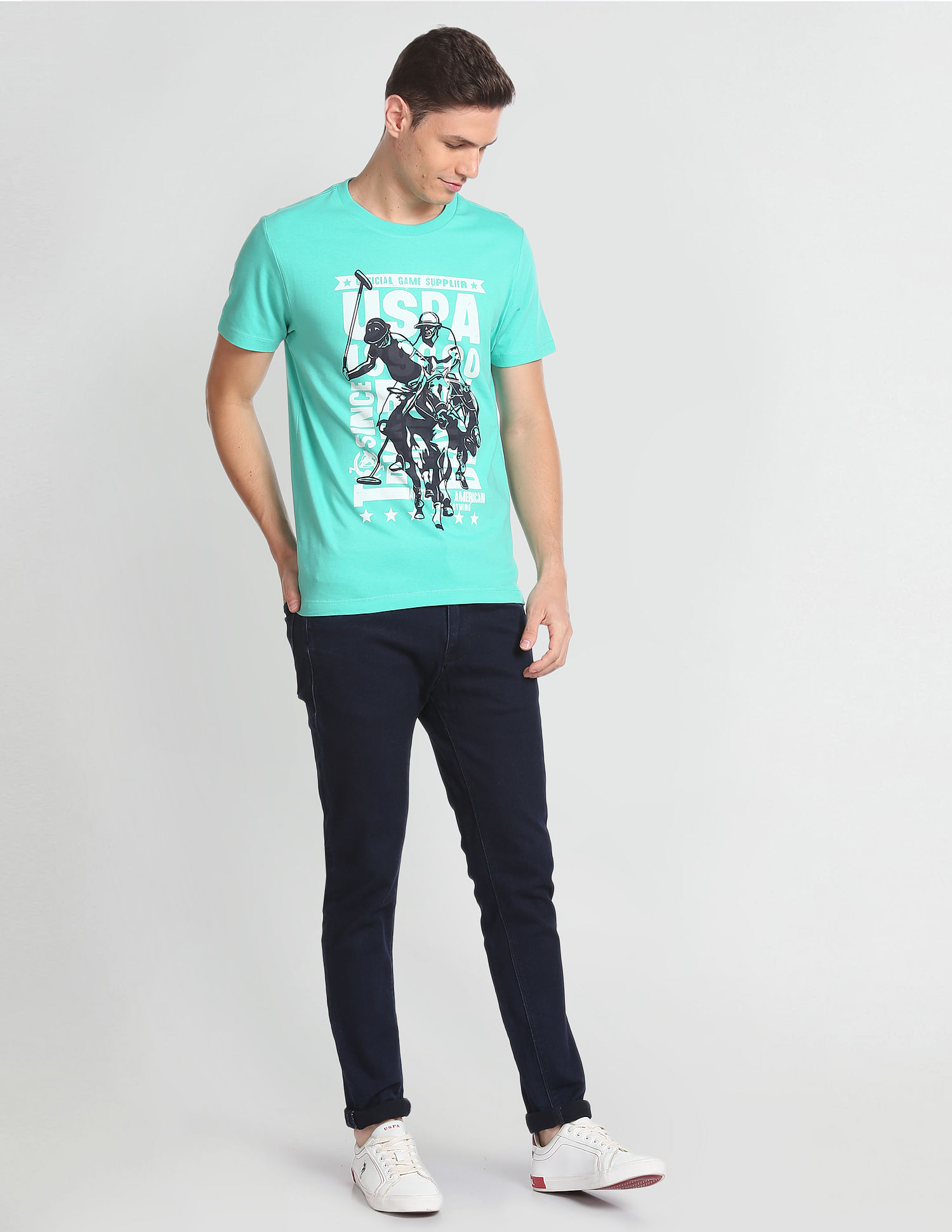 U.S. Polo Assn. Crew Neck Graphic Print T-Shirt