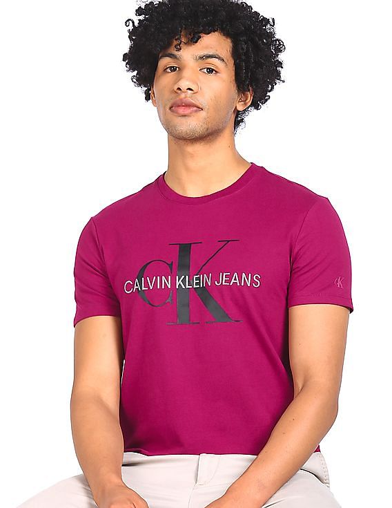 calvin klein purple t shirt