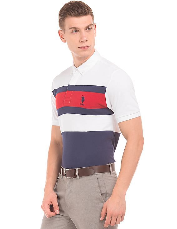 U.S. Polo Assn. Striped Slim Fit Polo Shirt