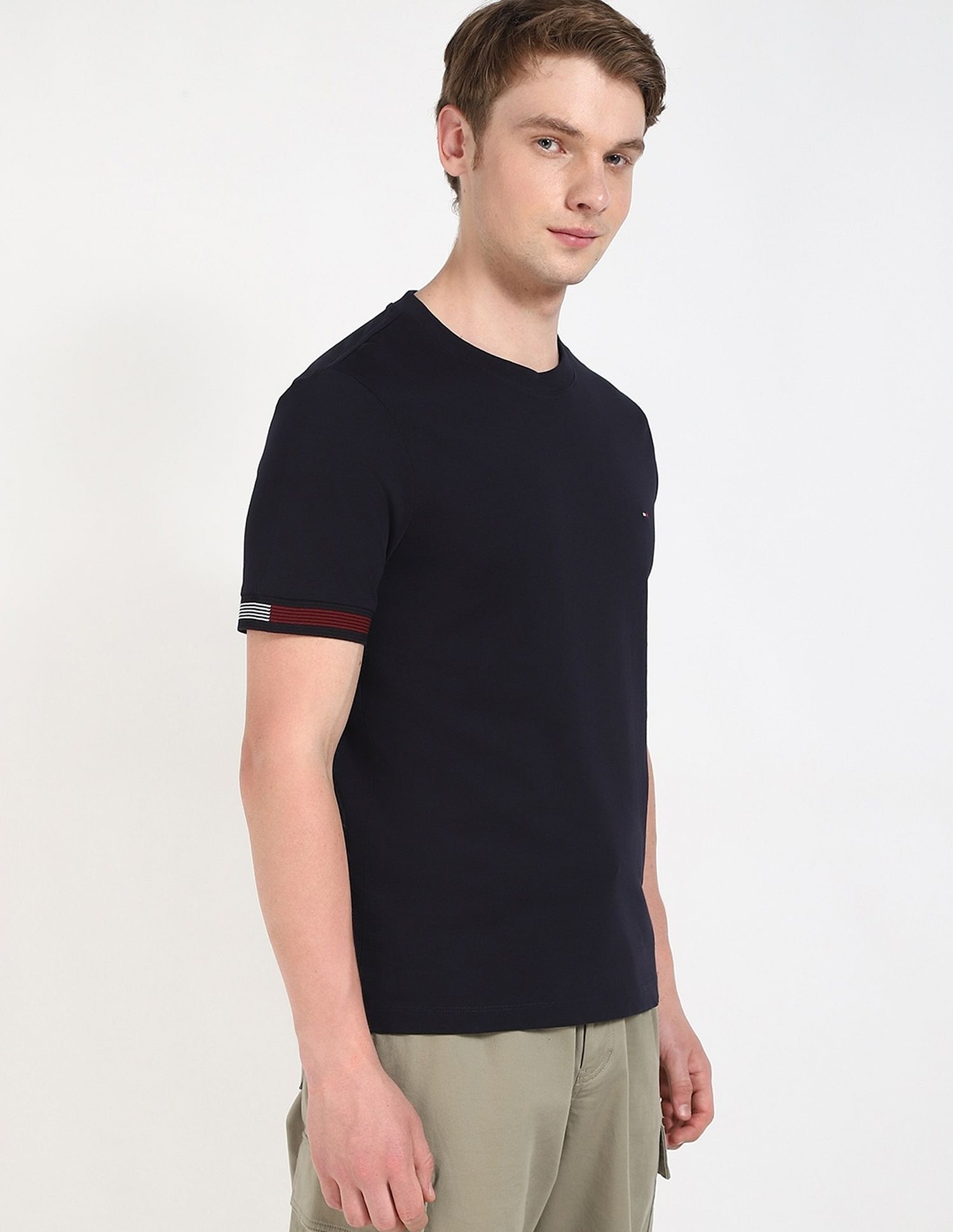 Tommy Hilfiger Solid Regular-Fit Cotton T-Shirt