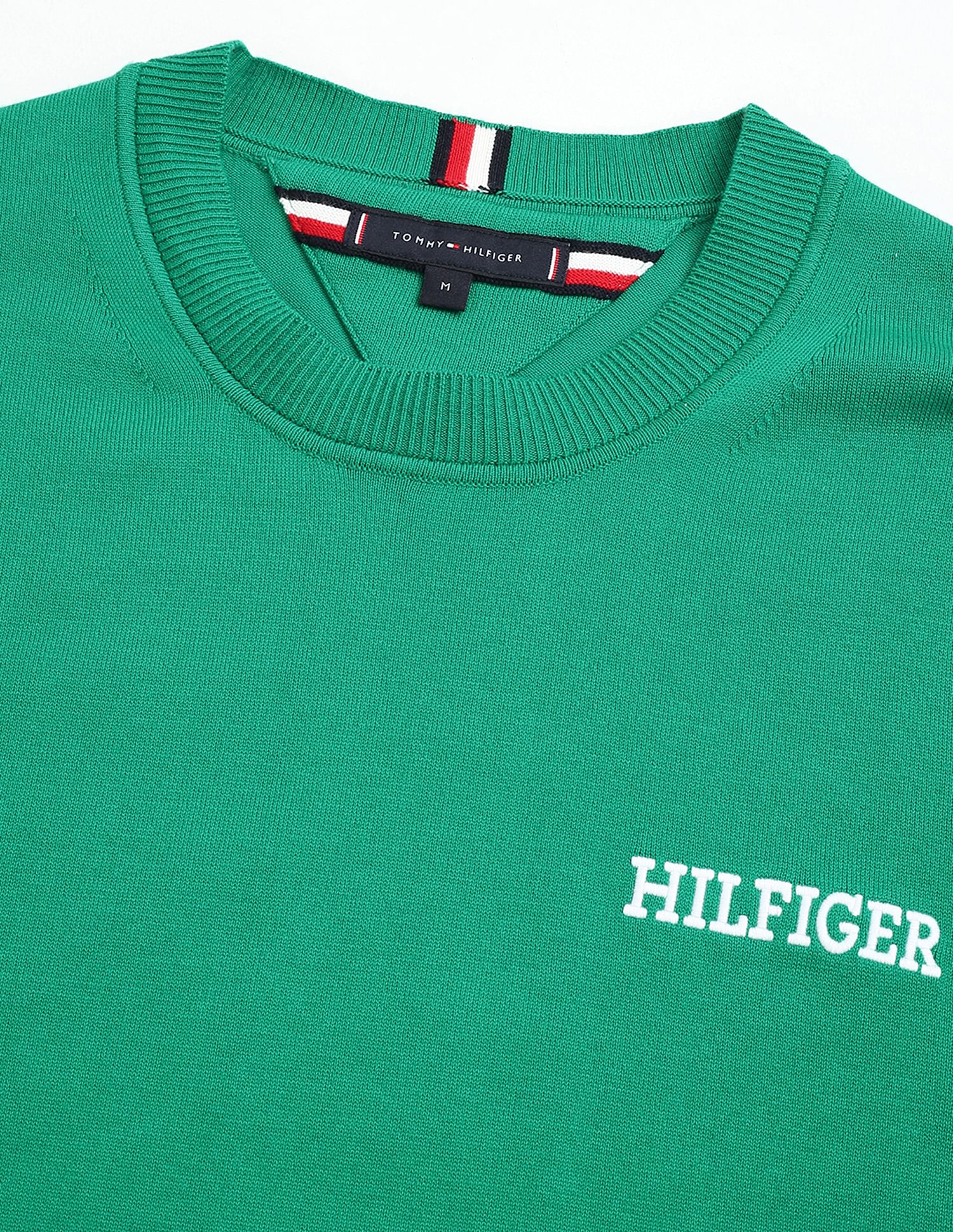 Tommy Hilfiger Embroidered Monotype Cotton Sweater