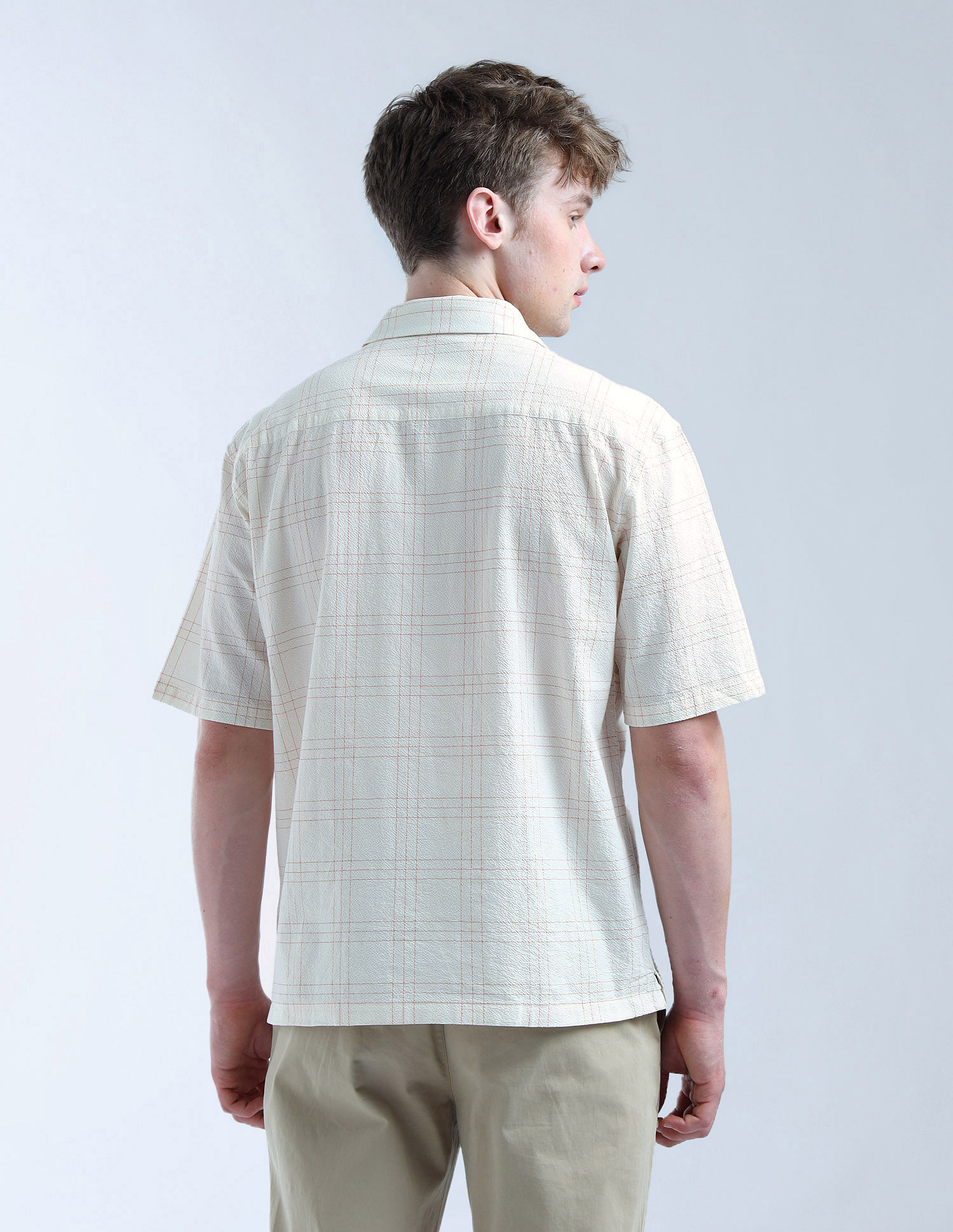 Flying Machine Grid Tattersall Checked Digitopia Oversized Shirt