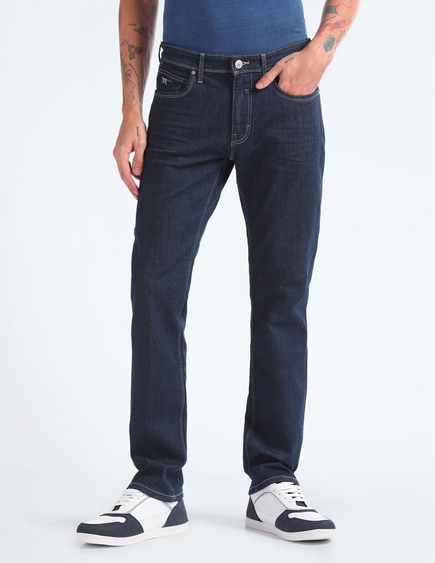 Flying Machine Freddie Slim Straight Rinsed Jeans