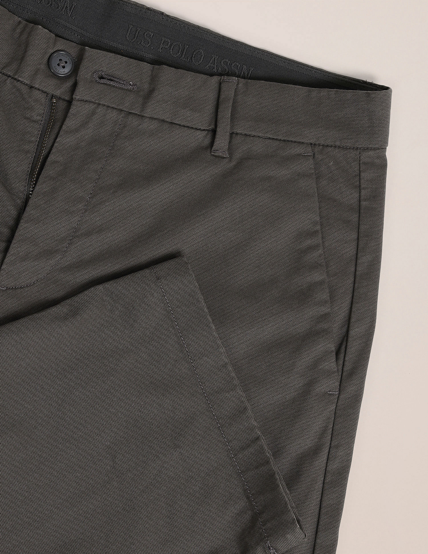U.S. Polo Assn. Riley Straight Fit Textured Trousers