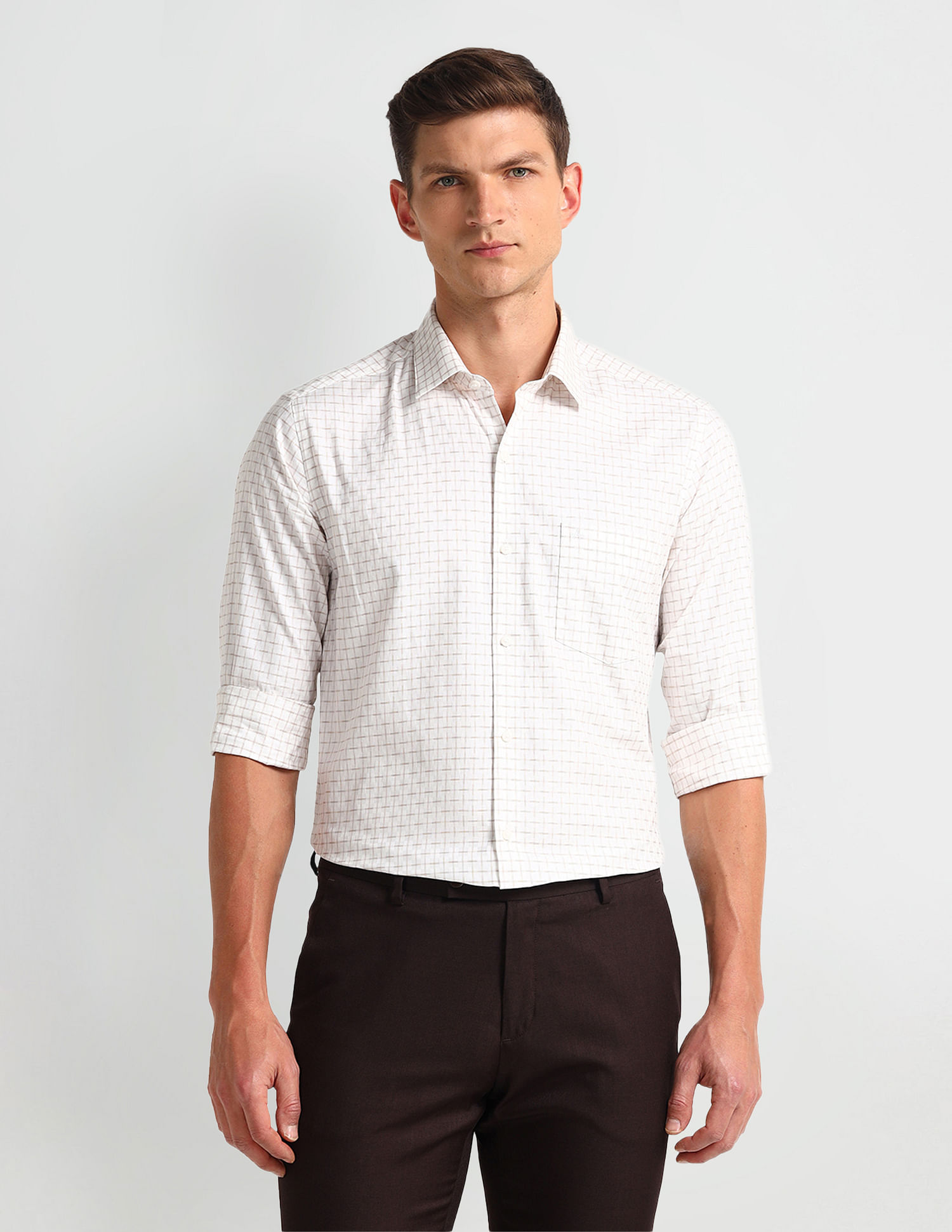 Arrow Manhattan Slim Fit Dobby Shirt