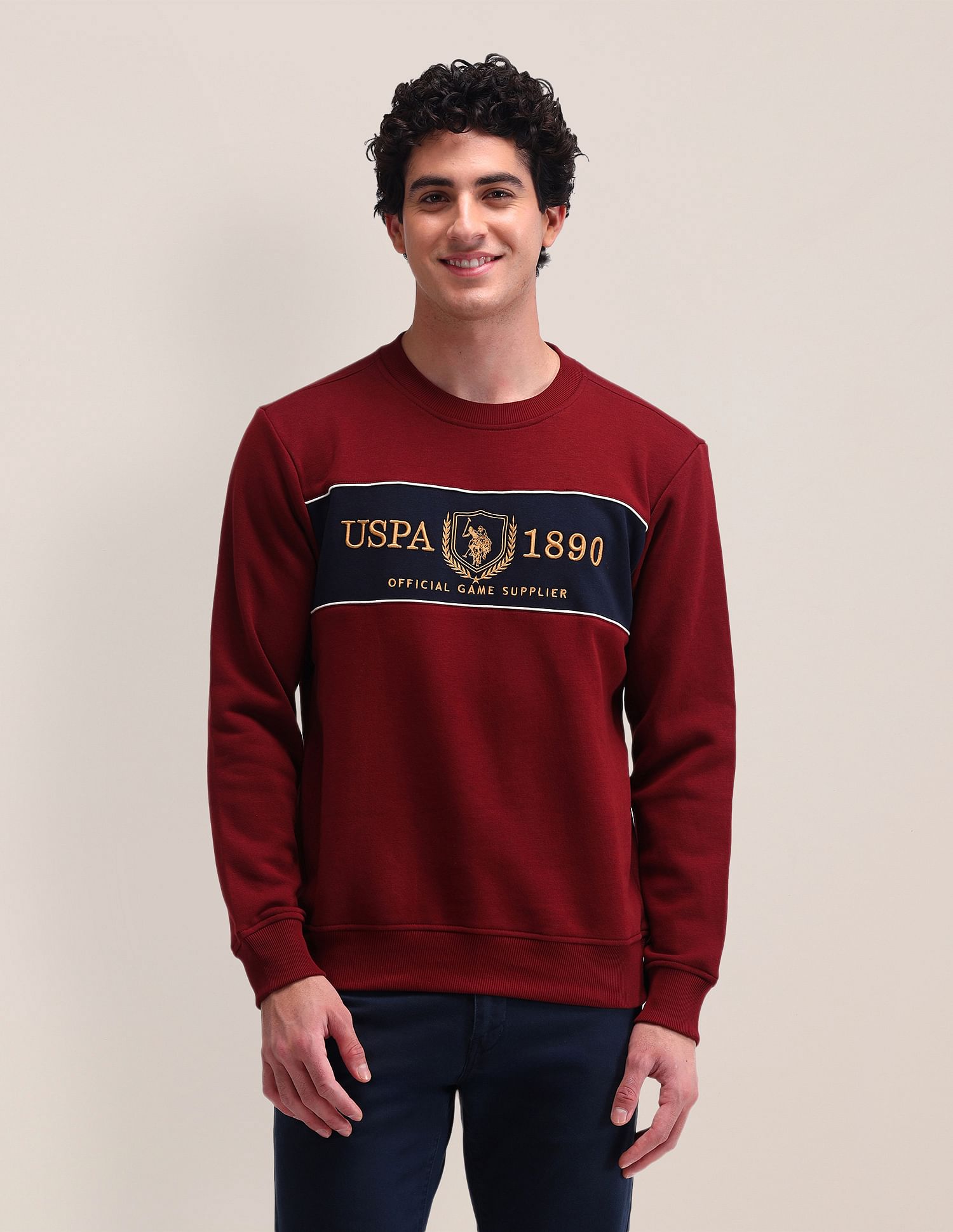 U.S. Polo Assn. Brand Printed Regular Fit Sweatshirt