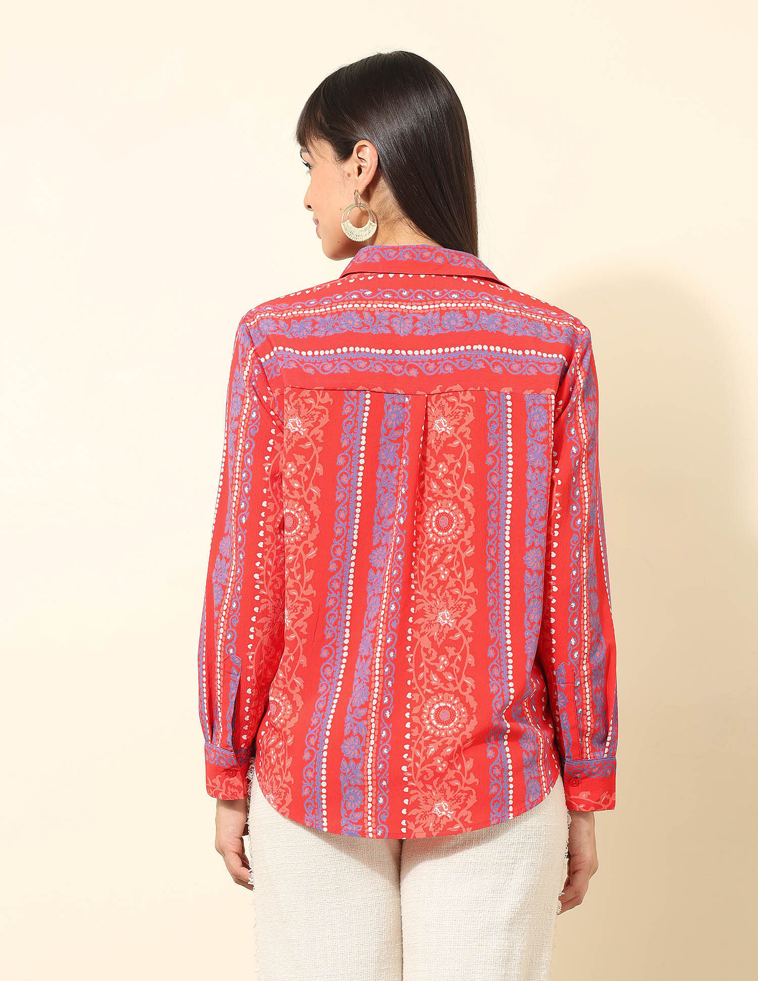 U.S. Polo Assn. Women Relaxed Fit Boho Printed Shirt