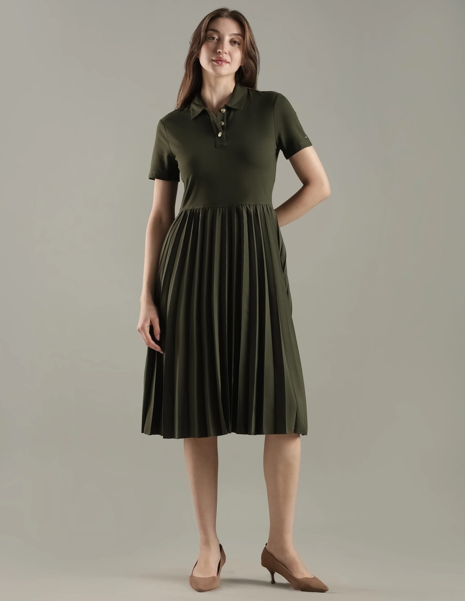 tommy hilfiger polo midi dress Tommy Hilfiger Women's Midi Polo Dress J2DD0671 Sky Captain Blue 2XL   Biggybargains