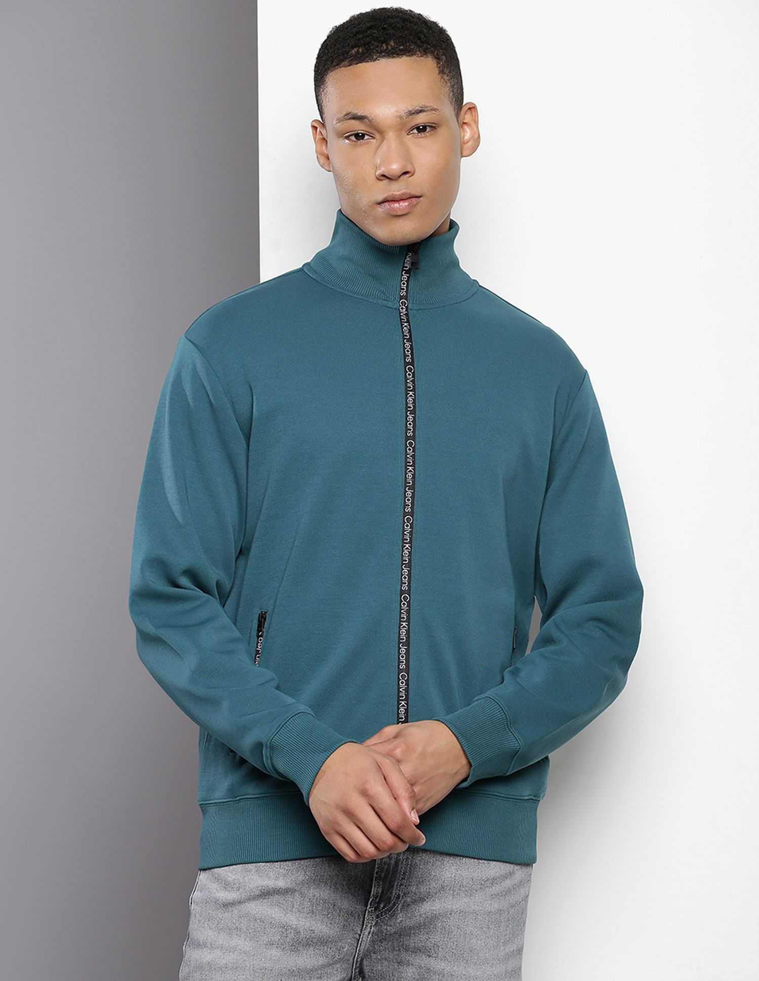 Calvin Klein Zip Up Track Sweatshirt