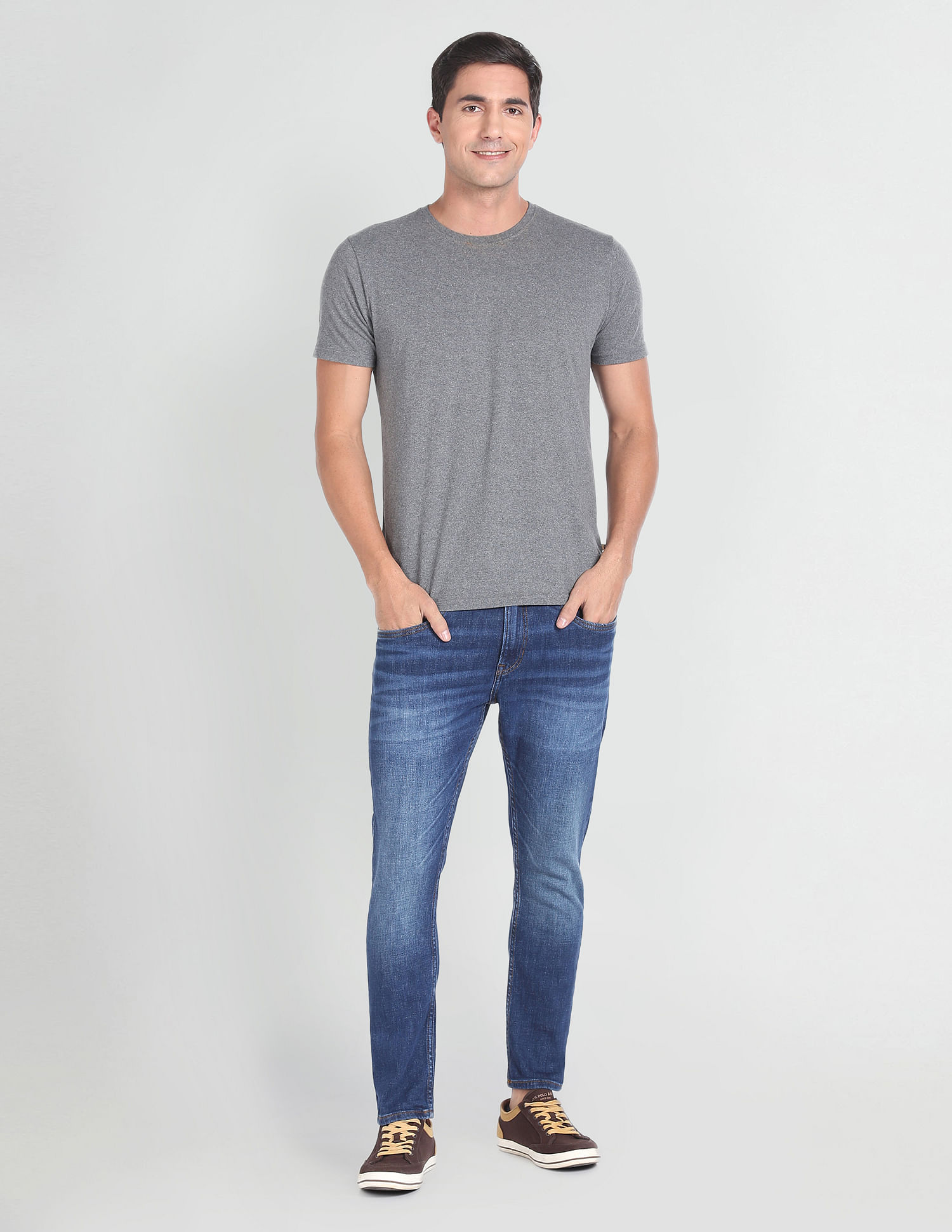 U.S. Polo Assn. Denim Co. Henry Cropped Fit Blue Jeans
