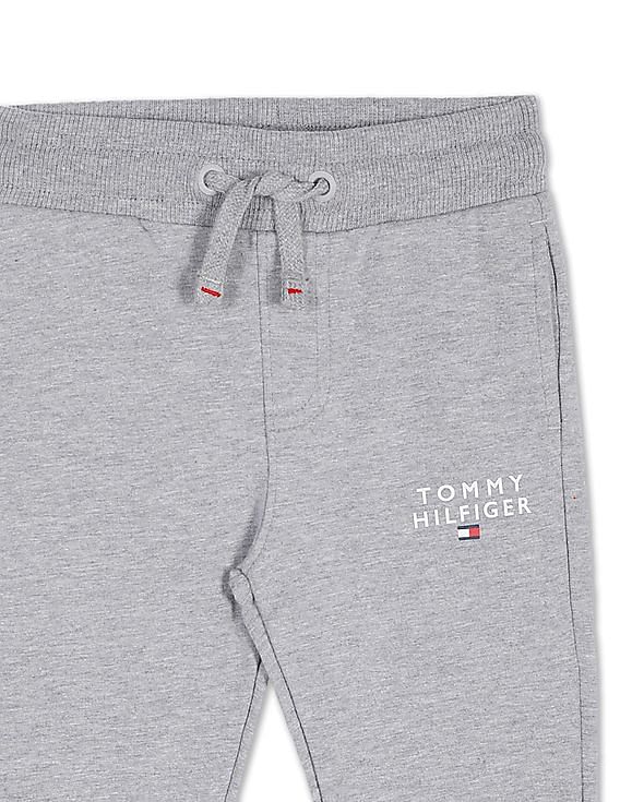 Tommy Hilfiger Kids Boys Grey Flag Heathered Sweatpants