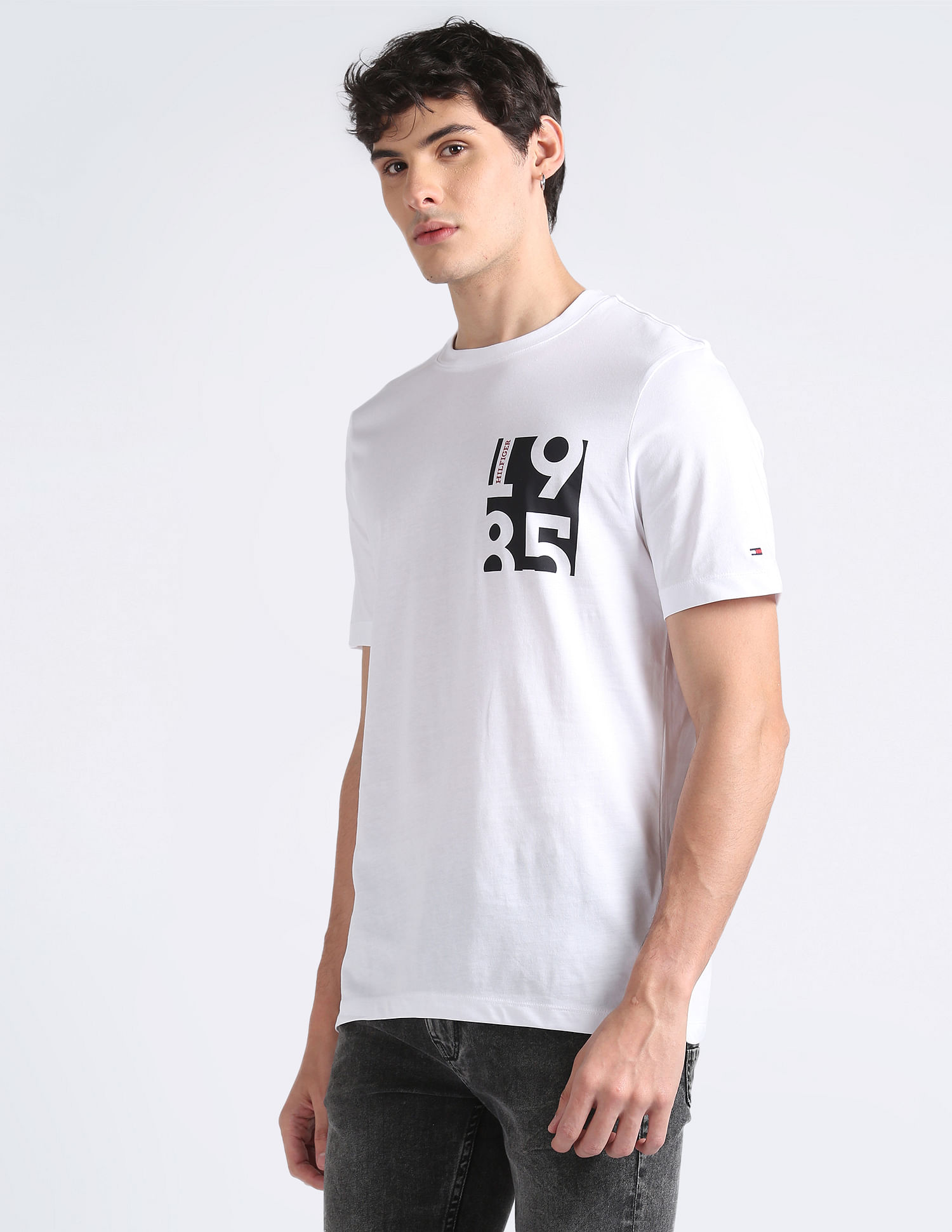 Tommy Hilfiger Chest Print Transitional Cotton T-Shirt
