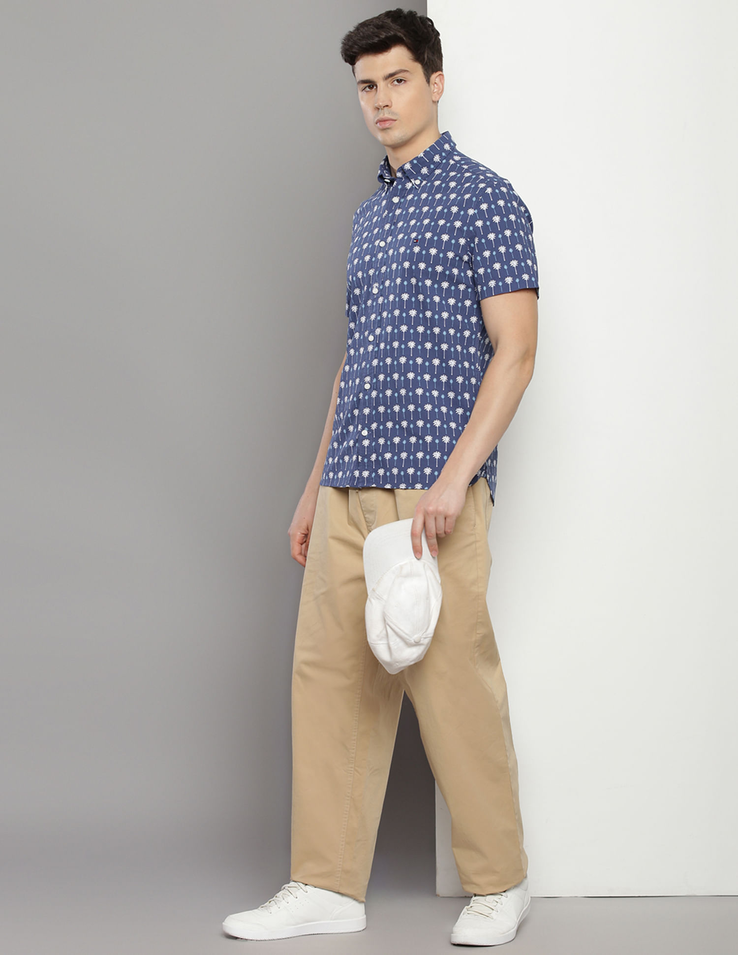 Tommy Hilfiger Mini Palm Print Slim Shirt