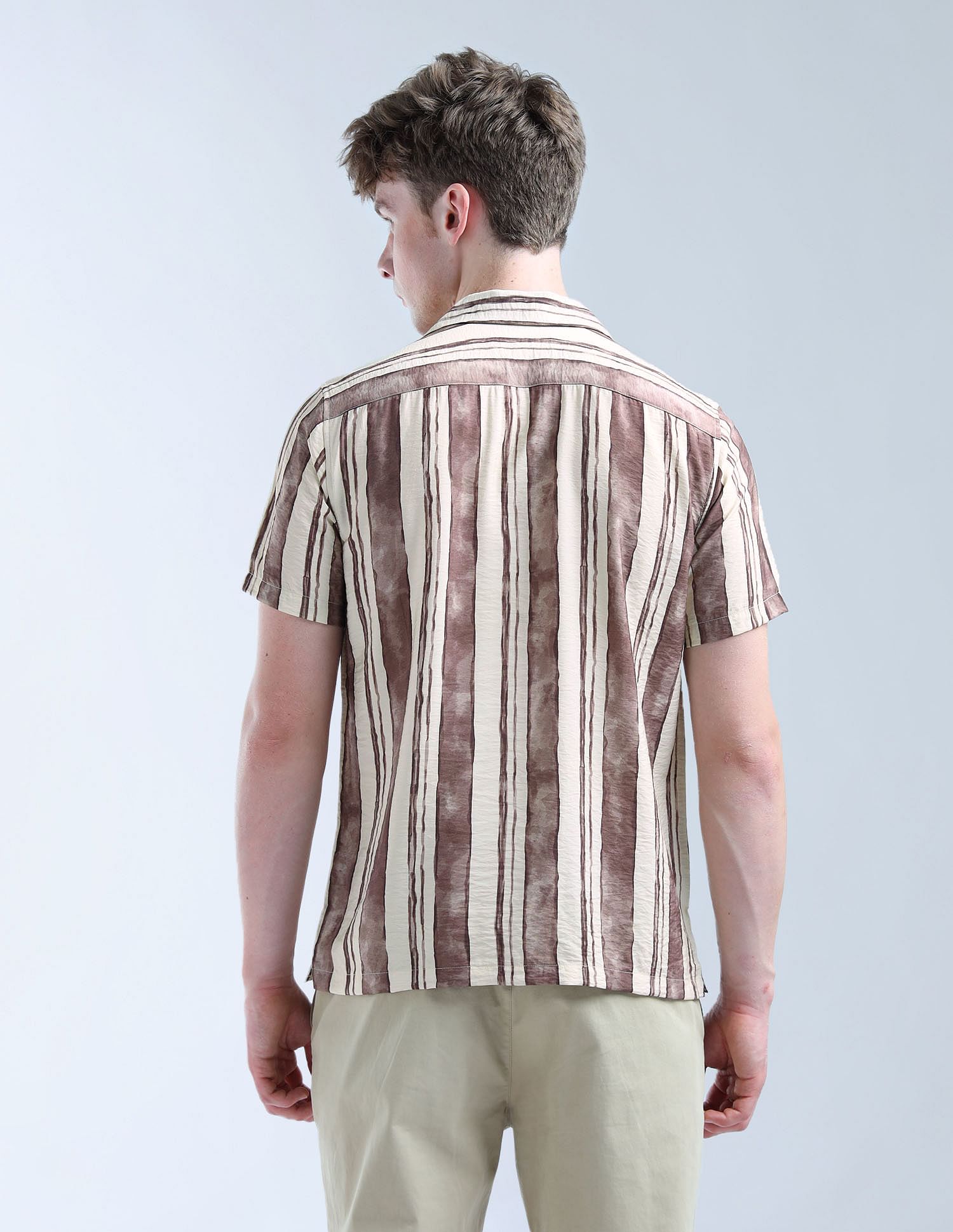 Flying Machine Vertical Striped Color Of Home Shirt