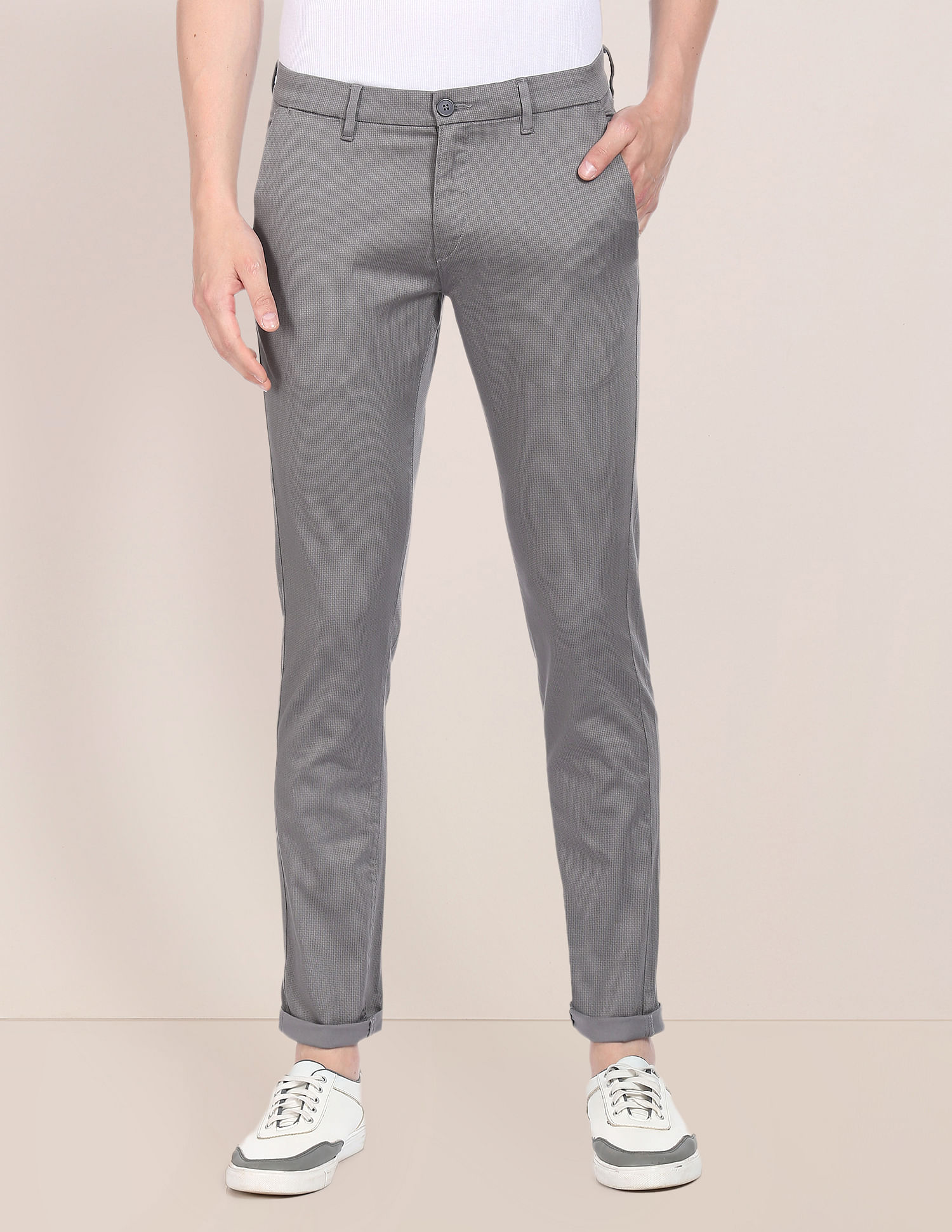 U.S. Polo Assn. Austin Trim Fit All Over Print Casual Trousers