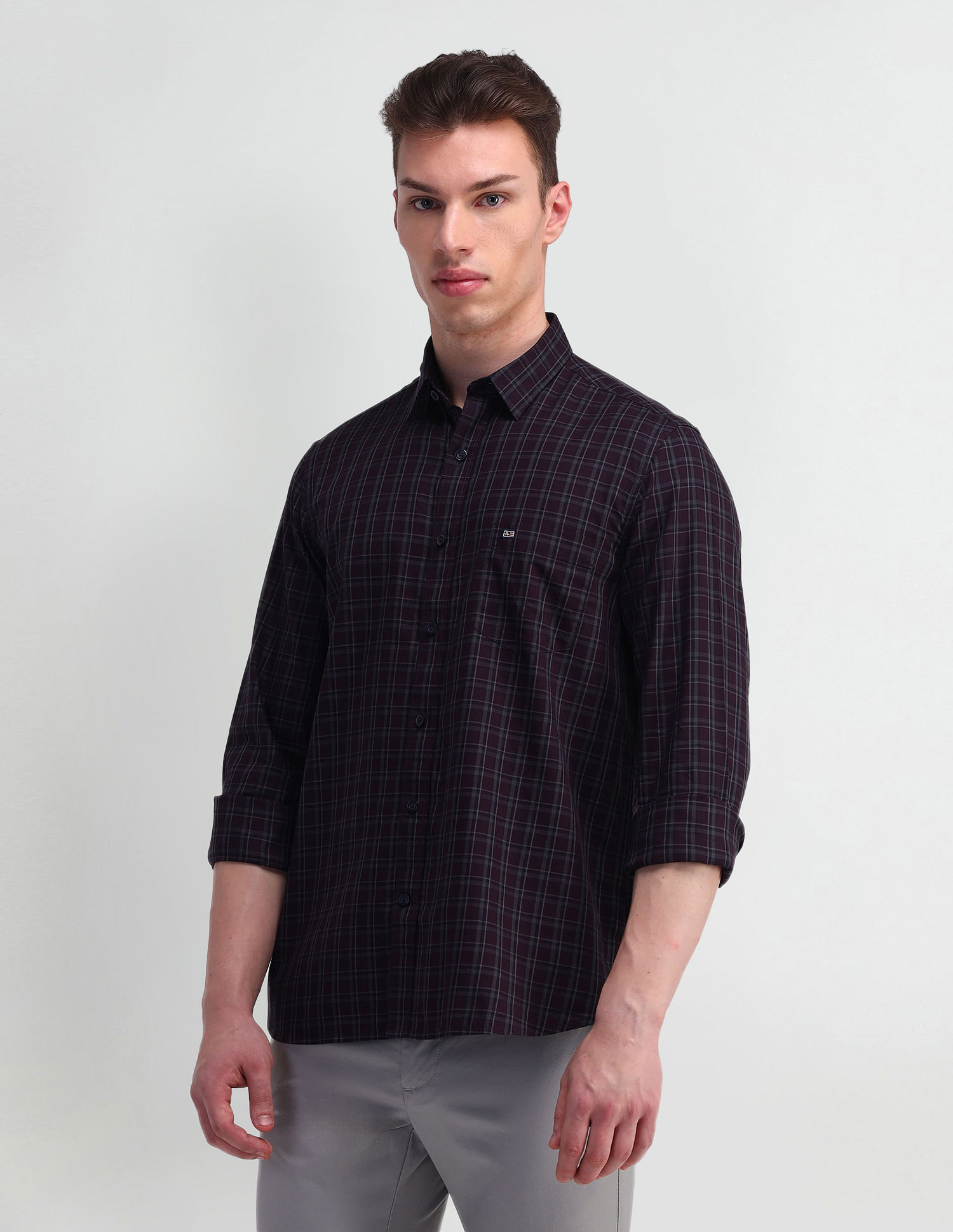 Arrow Sport Tailored Fit Dupplin Checked Shirt