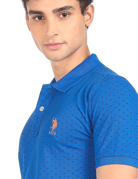 U.S. Polo Assn. All Over Print Cotton Polo Shirt
