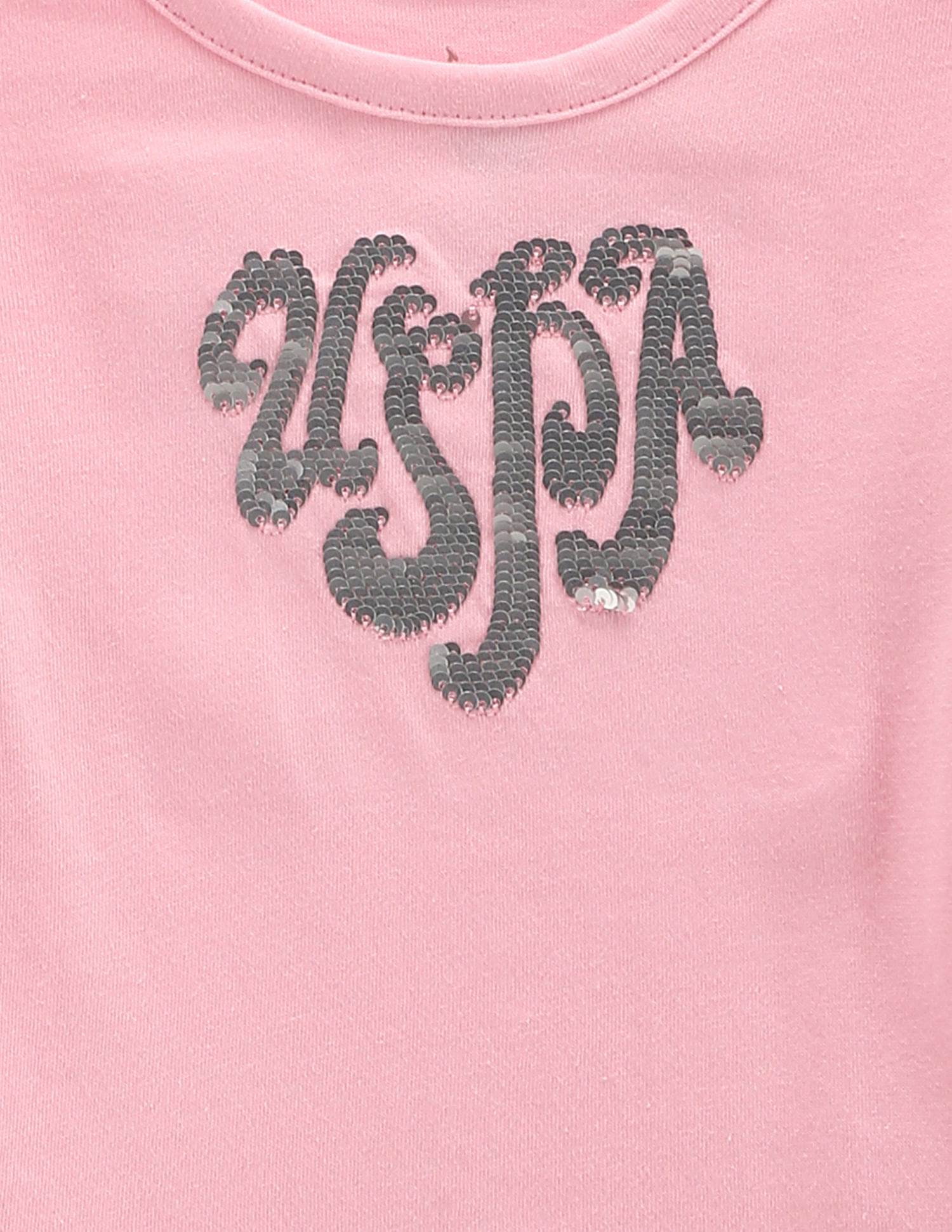 U.S. Polo Assn. Kids Girls Flip Sequin Cotton T-Shirt