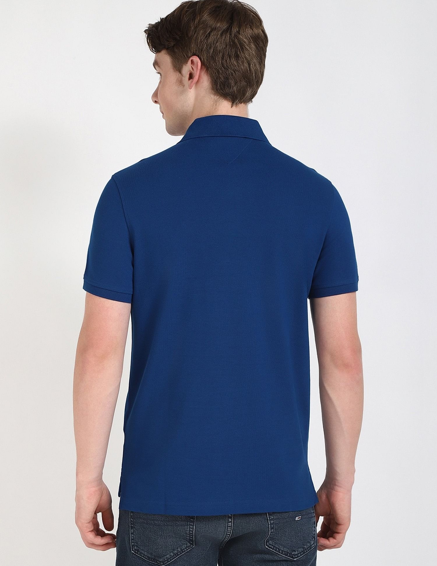 Tommy Hilfiger Solid Regular-Fit Cotton Polo Shirt