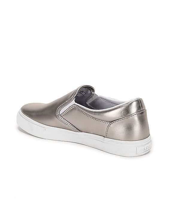 Buy Tommy Hilfiger Women Silver Round Toe Slip On Shoes NNNOW