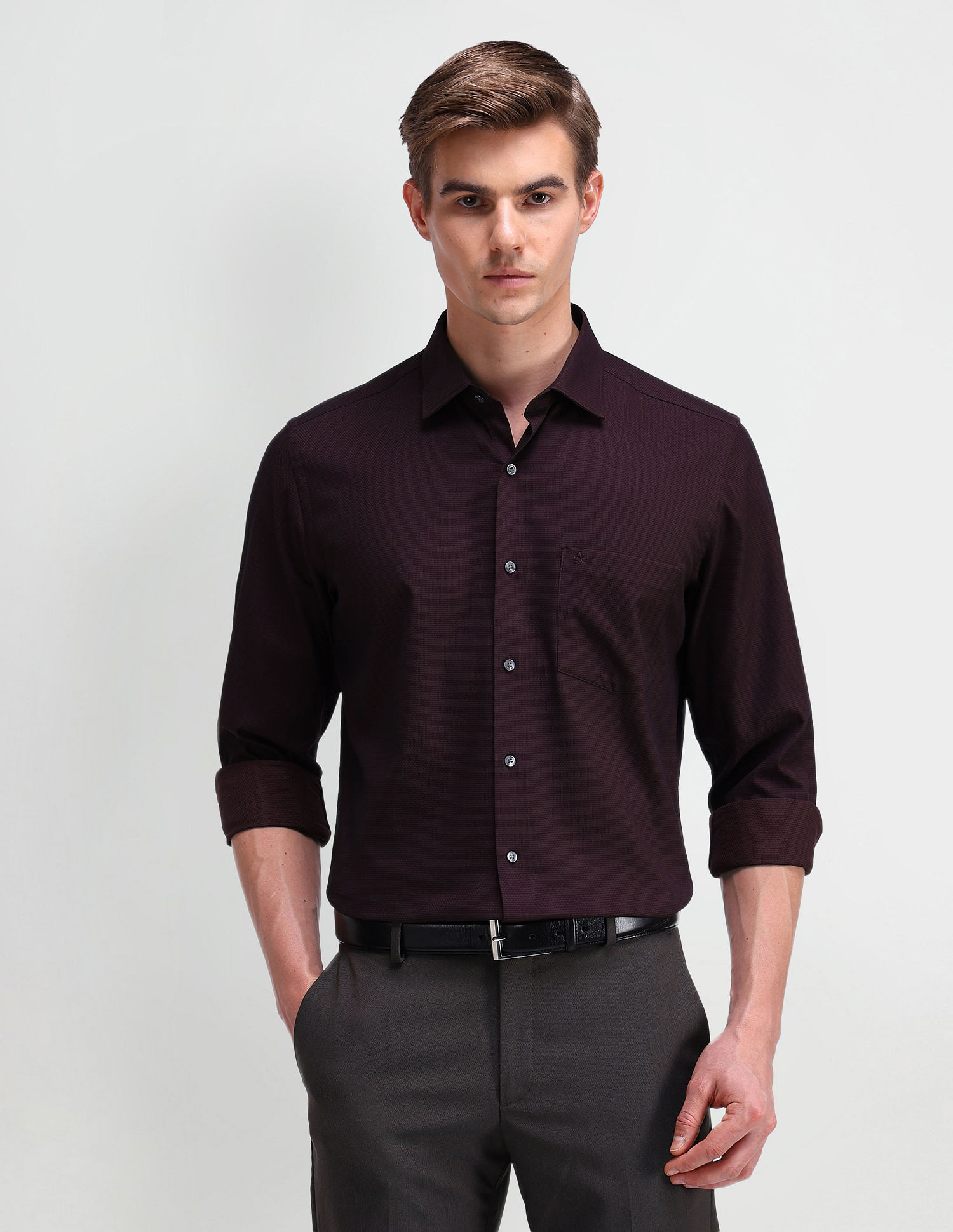Arrow Liberty Classic Fit Textured Shirt