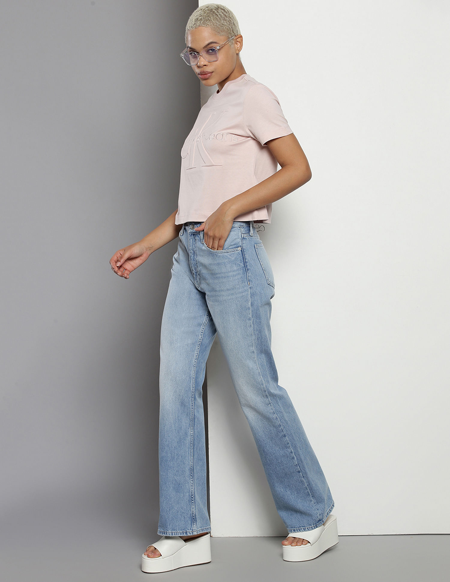 Calvin Klein Recycled Cotton Bootcut Jeans