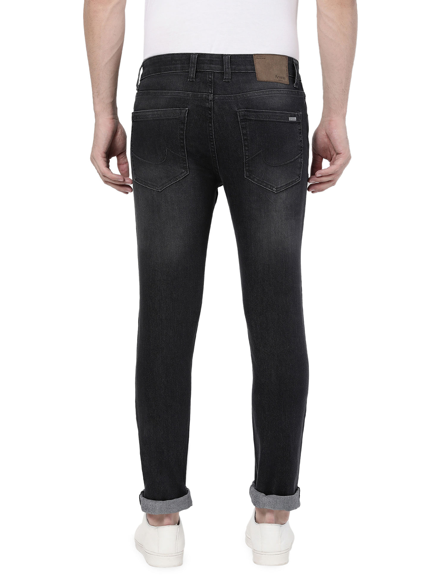 AD by Arvind Mid Rise Stone Wash Jeans