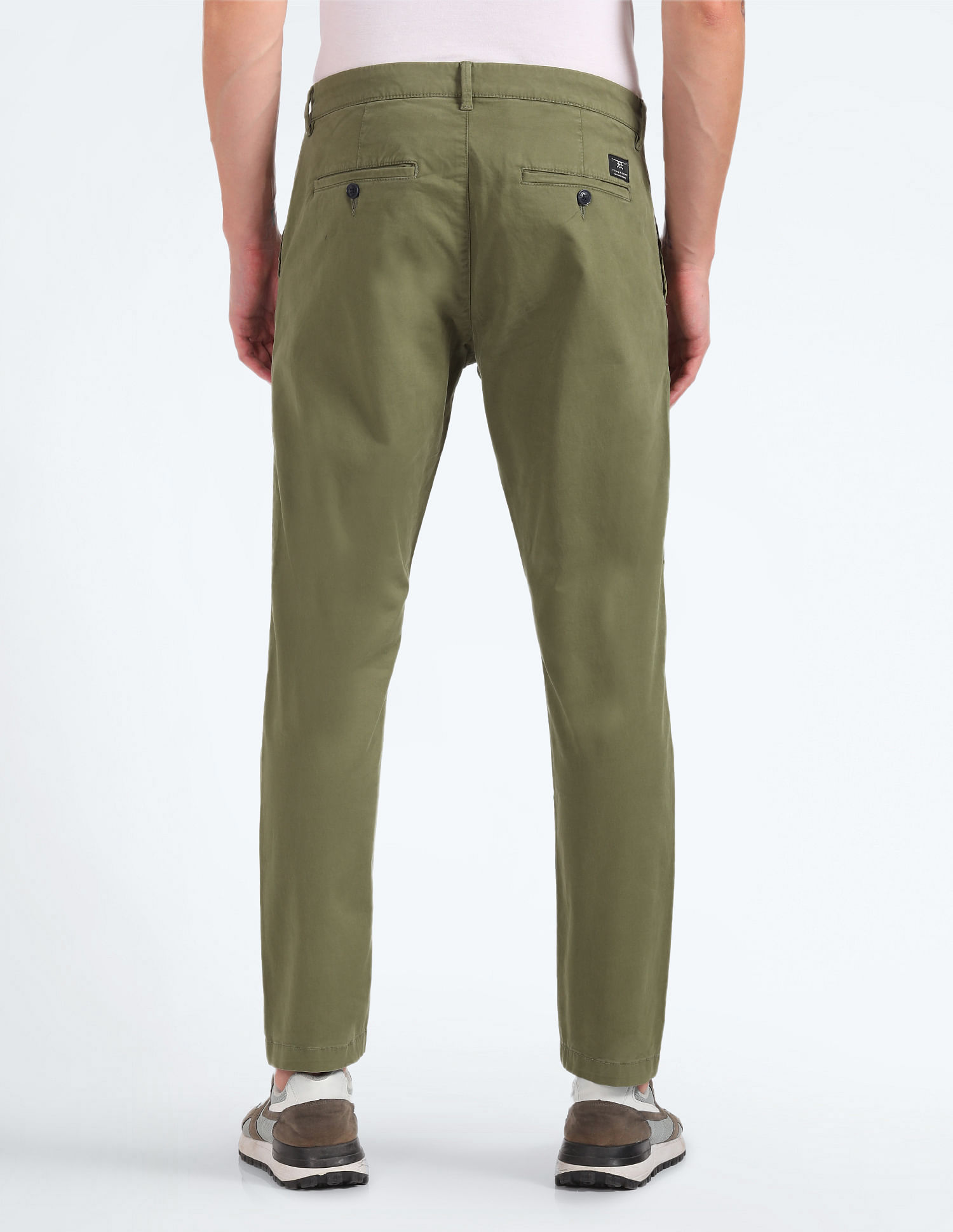 Flying Machine Slash Slim Tapered Fit Solid Trousers